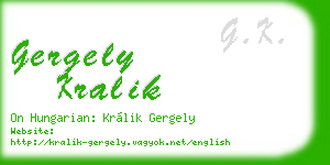 gergely kralik business card